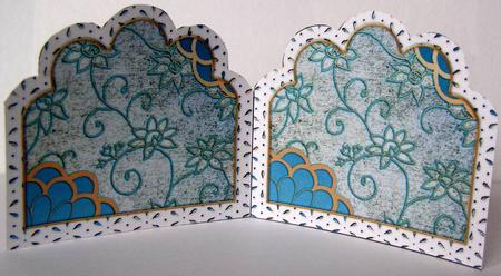 Oriental Peony Duo Anglaise Matching Card Insert by Margaret McCartney