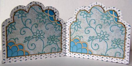 Oriental Peony Duo2 Anglaise Matching Card Insert by Margaret McCartney