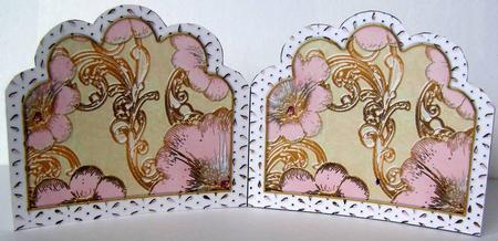 Mirror Lady Embroidery Anglaise 2 Matching Card Insert by Margaret McCartney