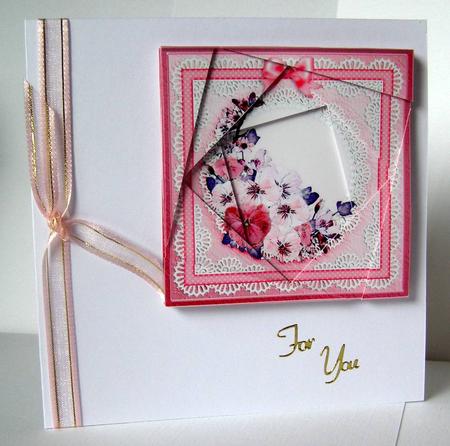 Spring Flowers Quick Card Twisted Spiral Side Stacker by Margaret McCartney