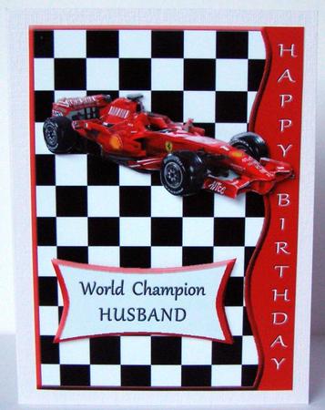 Racing Car - Red - Birthday - Husband by Margaret McCartney