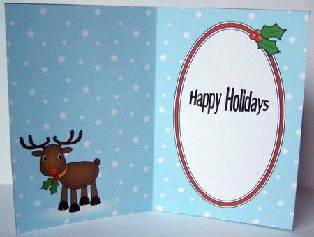 Rudolf the Red Nose Reindeer Insert Happy Holidays 2 by Margaret McCartney