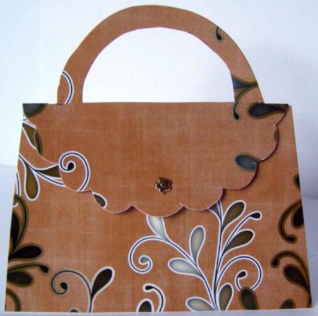 Vintage Tea Coloured Gold Swirl A4 Backing Paper by Margaret McCartney