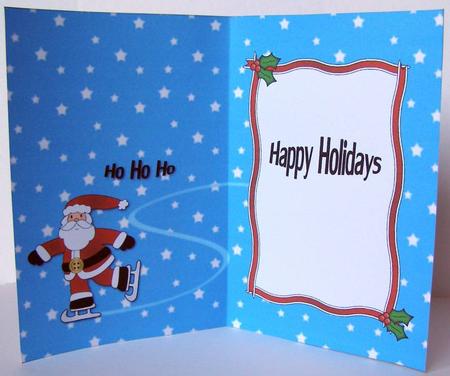Skating Santa Insert 2 Happy Holidays by Margaret McCartney