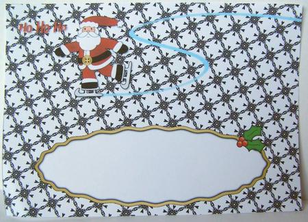 Skating Santa Large Dl Insert 3 by Margaret McCartney