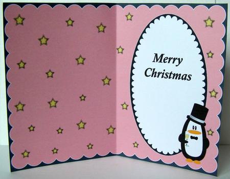 Christmas Penguin Insert Merry Christmas by Margaret McCartney