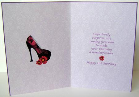 Happy 21st Birthday Insert by Margaret McCartney