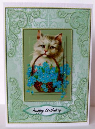 Vintage Kitten Belated Birthday by Margaret McCartney