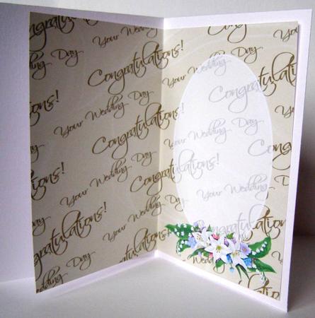 Wedding Text and Lilly Spray Insert by Margaret McCartney