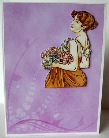 Leafy Fronds A4 Background Paper - Lilac by Margaret McCartney