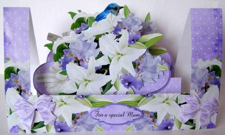 Horizontal W Fold Bluebirds for Special Ladies by Margaret McCartney