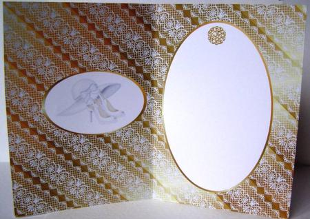 Lace on Gold with Shoe and Hat Is by Margaret McCartney