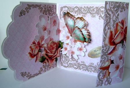 Scallop Gate Fold Pop Out - on a Butterfly's Wing by Margaret McCartney