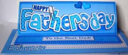 Large Dl Fathers Day Felties Easel Card Kit N Envelope by Margaret McCartney