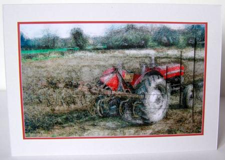 Tractor Ploughing Pyramage Topper by Margaret McCartney