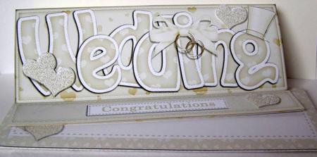 Large Dl Wedding Easel Card Kit N Envelope by Margaret McCartney