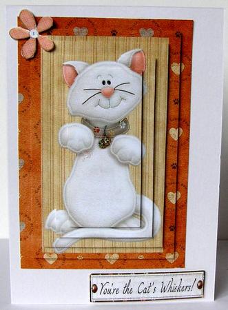 Cute White Cat Pyramid by Margaret McCartney