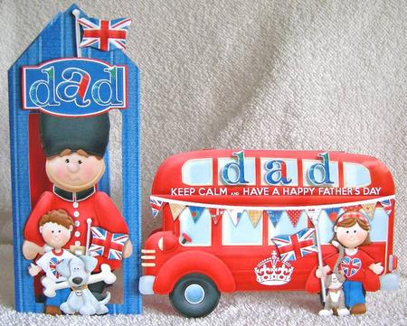 Great British Father's Day Shaped Cards by Margaret McCartney