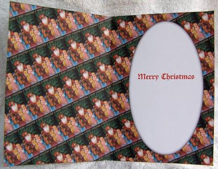 Vintage Santa with Angel Insert 2 by Margaret McCartney