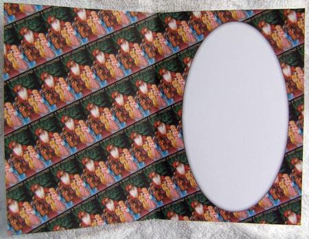Vintage Santa with Angel Insert by Margaret McCartney