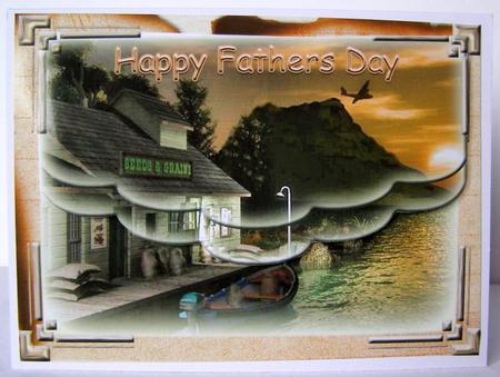 Fathers Day -vintage Fishing Scene by Margaret McCartney
