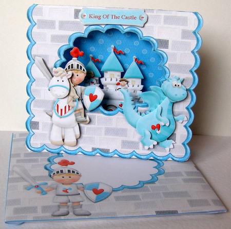 A Knights Tale Scalloped Tent Card with Envelope by Margaret McCartney
