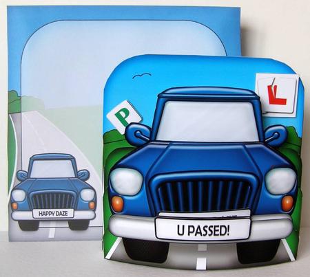 3D Car Transport Pop Out Card Kit by Margaret McCartney