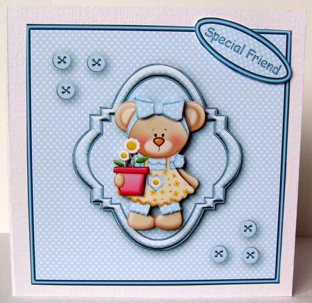 A Plant for You Card Front with Decoupage by Margaret McCartney