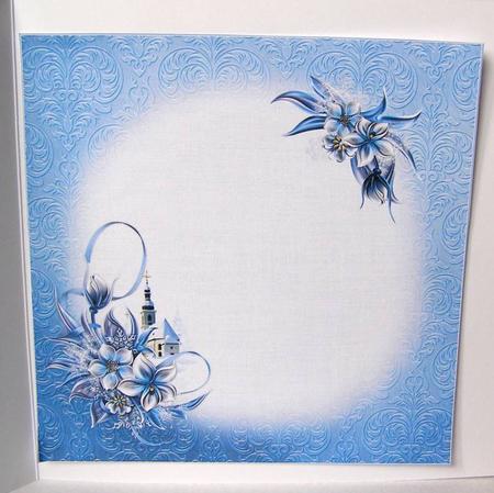 8x8 Winter Flowers and Christmas Church Insert Plate by Margaret McCartney