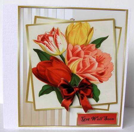 Vintage Tulips Classic Card by Margaret McCartney
