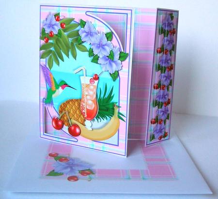 Offset Gatefold Card Kit - Tropical Heaven by Margaret McCartney