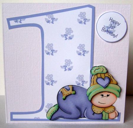 1st Birthday Boy Topper by Margaret McCartney
