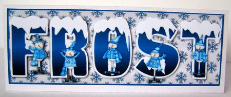 Frosty Longlegs Large Dl Card Front with Step by Step by Margaret McCartney