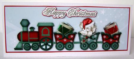 The Christmas Sparrow Express Dl Card Front by Margaret McCartney