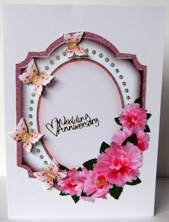 Blank Shaped Topper with Flowers & Butterflies 1 by Margaret McCartney