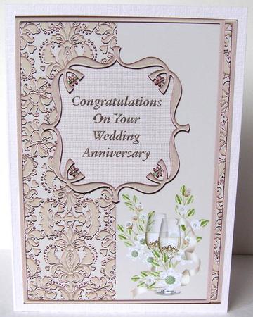 A4 Champagne Glasses - Wedding Anniversary by Margaret McCartney
