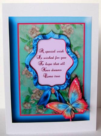 Butterfly Special Wish Card Front by Margaret McCartney