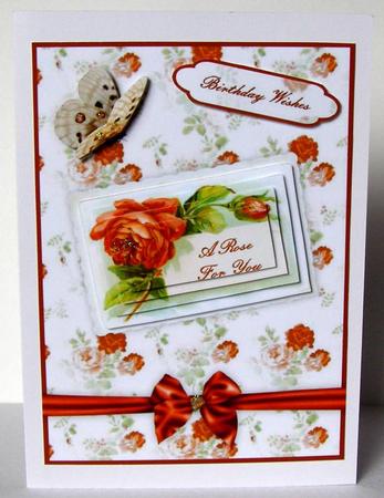 Vintage Roses Postcard Pyramid Card Front by Margaret McCartney