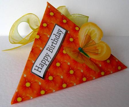 Burst of Blooms A4 Backing Paper in Orange by Margaret McCartney