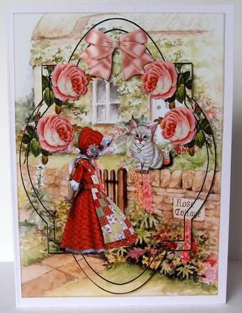 In a Little Rose Cottage Garden by Margaret McCartney