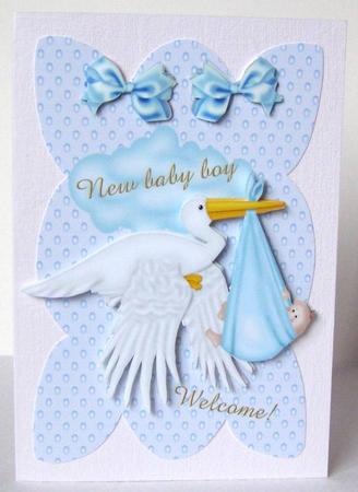 Birth Stork Baby Boy by Margaret McCartney