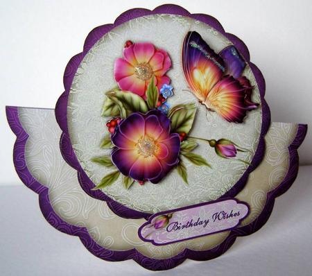 Blooms & Butterfly Bonanza Wobble Card by Margaret McCartney