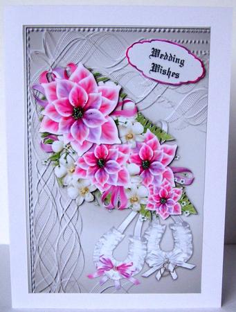White and Fuschia Bouquet Wedding by Margaret McCartney