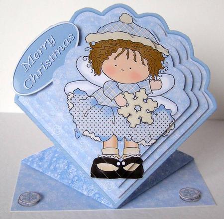 Christmas Angel Spring Card by Margaret McCartney