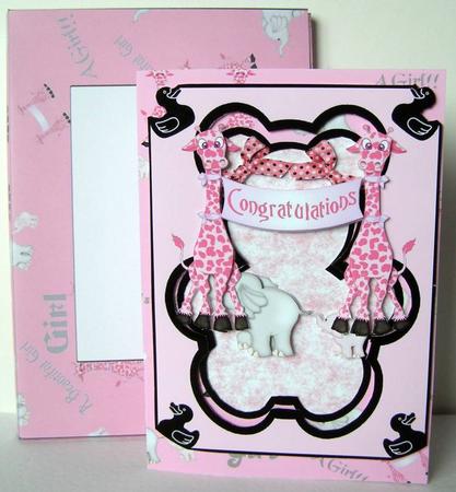 Layer Card New Baby Girl by Margaret McCartney