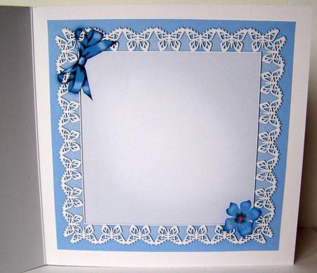 Pretty Viola Matching 8 x 8 Insert Panel and Greetings by Margaret McCartney