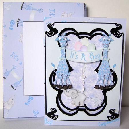Layer Card Baby Boy Birth by Margaret McCartney