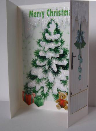 Christmas Tree with Snow, Gatefold by Margaret McCartney