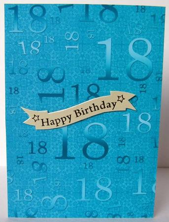 Teal Metallic 18th Birthday A4 Backing Paper by Margaret McCartney