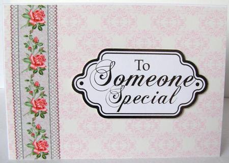 A4 Vintage Roses Lace Background by Margaret McCartney